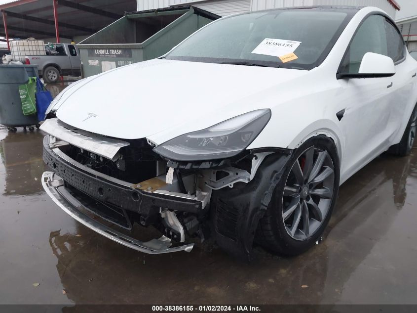 2022 TESLA MODEL Y PERFORMANCE DUAL MOTOR ALL-WHEEL DRIVE - 7SAYGDEF3NF396262
