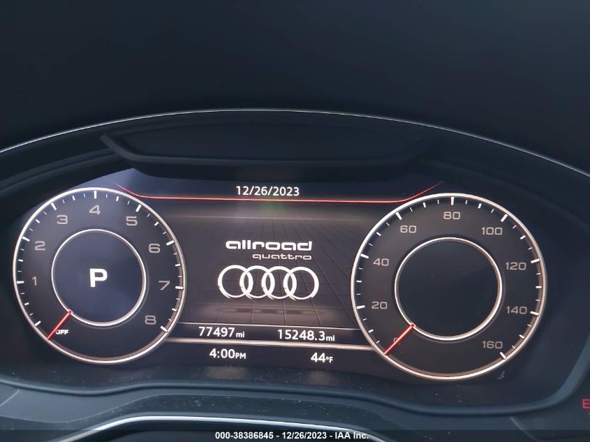 2017 AUDI A4 ALLROAD 2.0T PREMIUM WA18NAF47HA085410