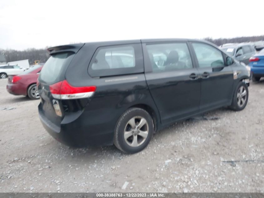 2013 TOYOTA SIENNA L V6 7 PASSENGER - 5TDZK3DC4DS294478
