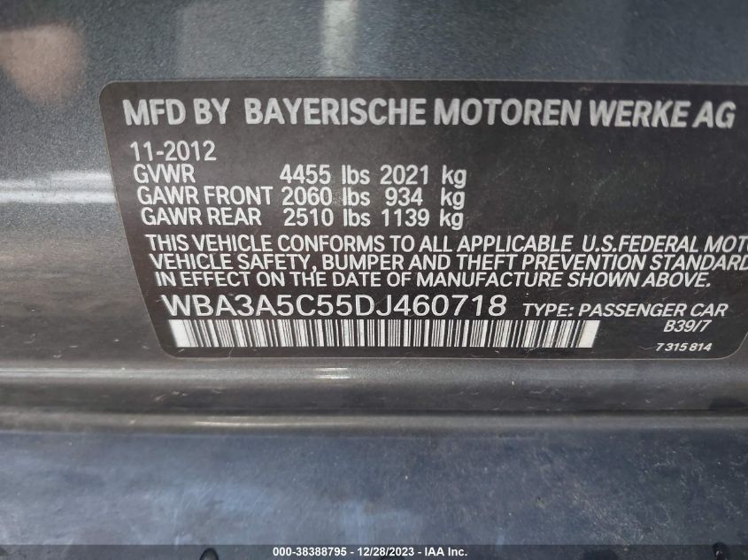 2013 BMW 328I - WBA3A5C55DJ460718