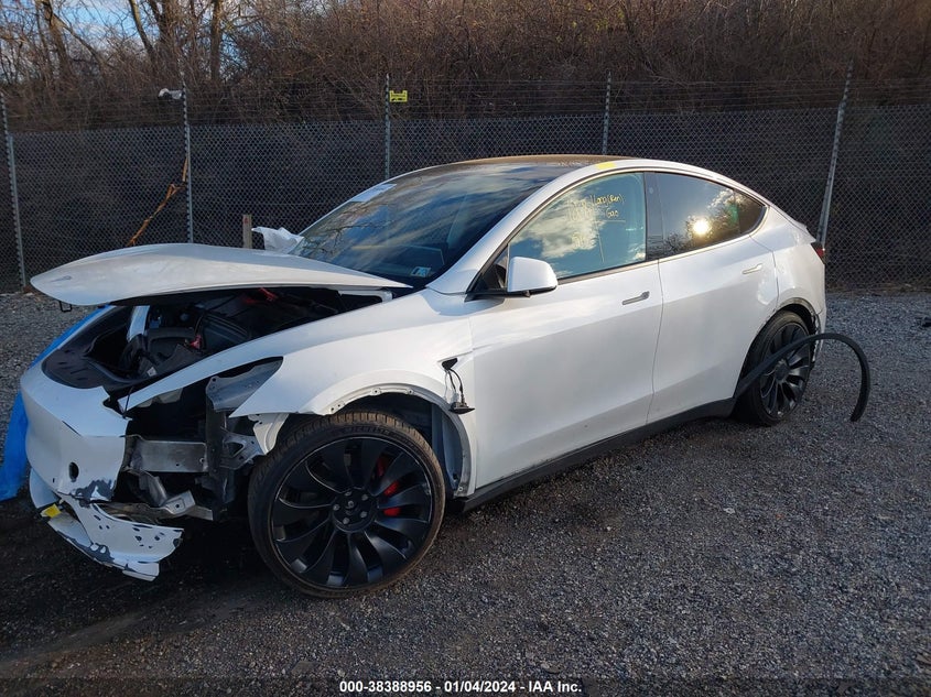 VIN 7SAYGDEF0NF399362 2022 TESLA MODEL Y PERFORMANCE DUAL MOTOR ALL-WHEEL DRIVE