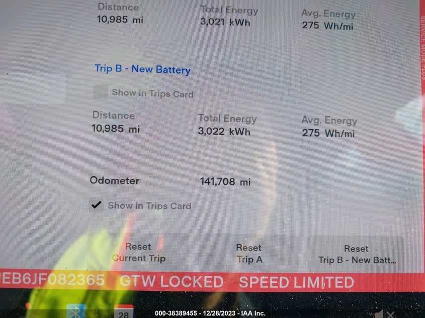 VIN 5YJ3E1EB6JF082365 2018 TESLA MODEL 3