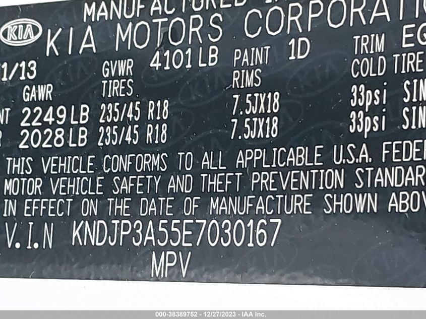2014 KIA SOUL + - KNDJP3A55E7030167