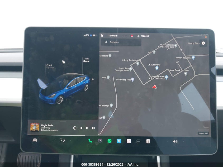 VIN 5YJ3E1EB9KF392138 2019 TESLA MODEL 3