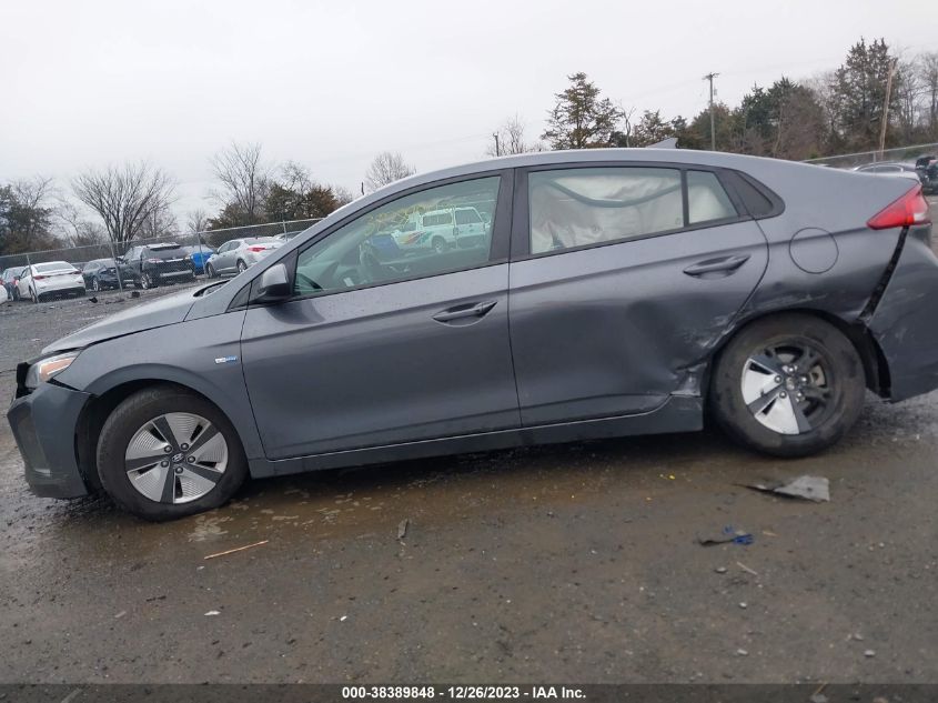 2019 HYUNDAI IONIQ HYBRID BLUE - KMHC65LC4KU165796