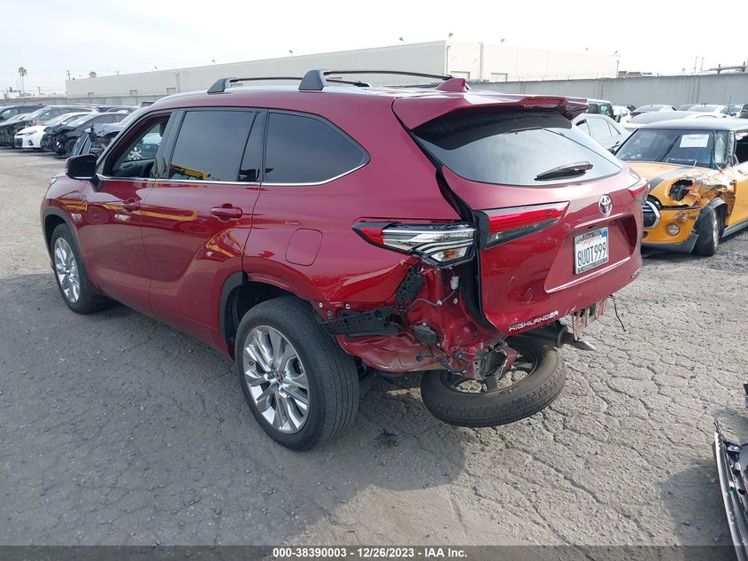 2021 TOYOTA HIGHLANDER LIMITED VIN: 5TDYZRAH3MS515336