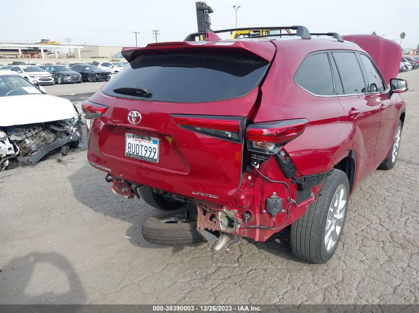 2021 TOYOTA HIGHLANDER LIMITED VIN: 5TDYZRAH3MS515336