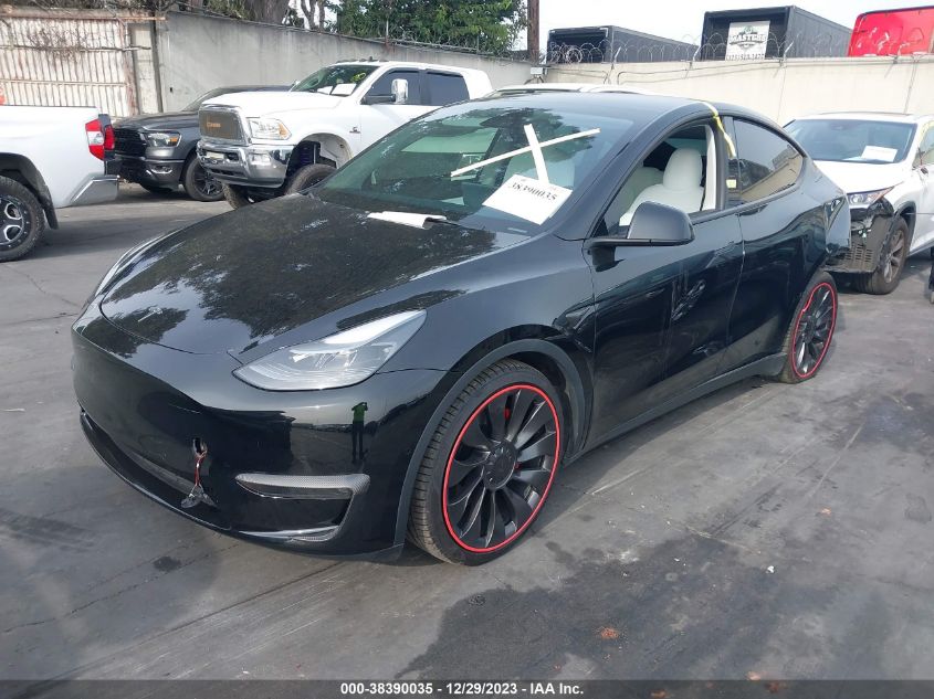 2022 TESLA MODEL Y PERFORMANCE DUAL MOTOR ALL-WHEEL DRIVE - 7SAYGDEF1NF487563