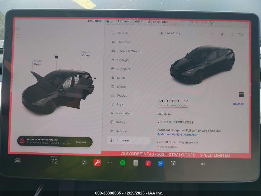 2022 TESLA MODEL Y PERFORMANCE DUAL MOTOR ALL-WHEEL DRIVE - 7SAYGDEF1NF487563