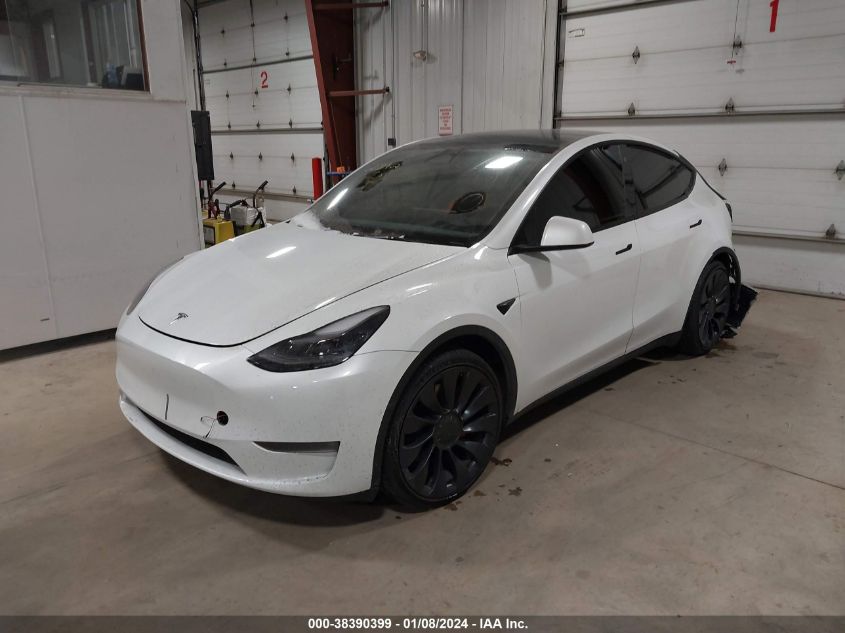 2022 TESLA MODEL Y PERFORMANCE DUAL MOTOR ALL-WHEEL DRIVE - 7SAYGDEFXNF506918