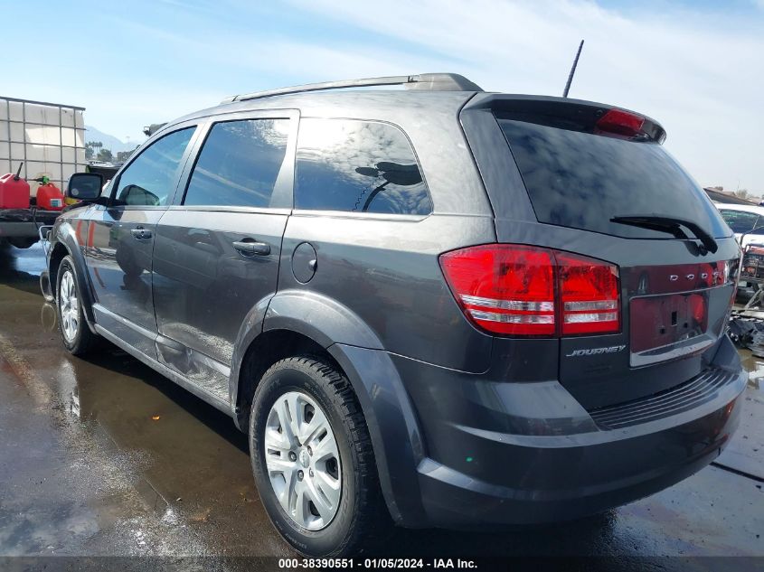 VIN 3C4PDCAB0KT865478 2019 DODGE JOURNEY SE VALUE PACKAGE