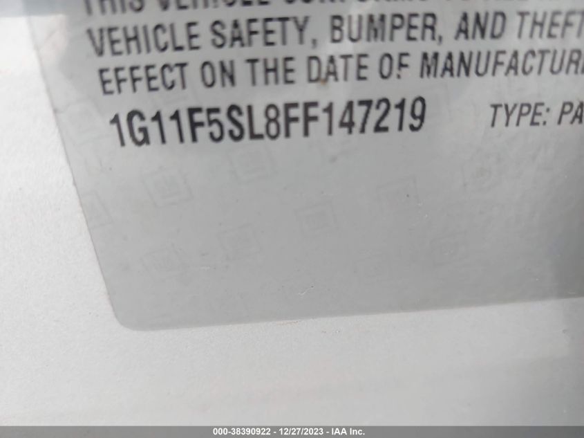 2015 CHEVROLET MALIBU LTZ - 1G11F5SL8FF147219