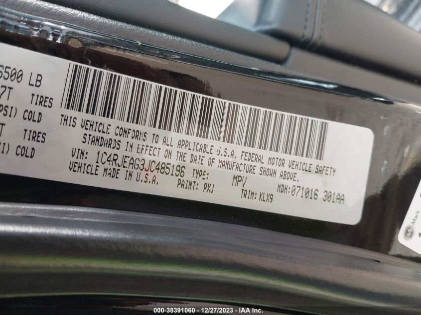 2018 JEEP GRAND CHEROKEE LAREDO - 1C4RJEAG3JC485196
