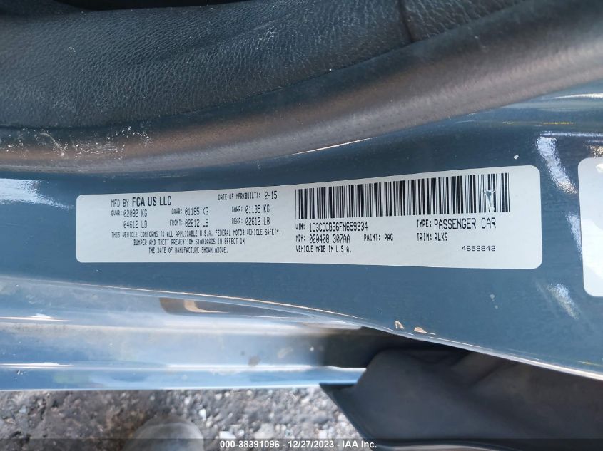 2015 CHRYSLER 200 S - 1C3CCCBB6FN659334