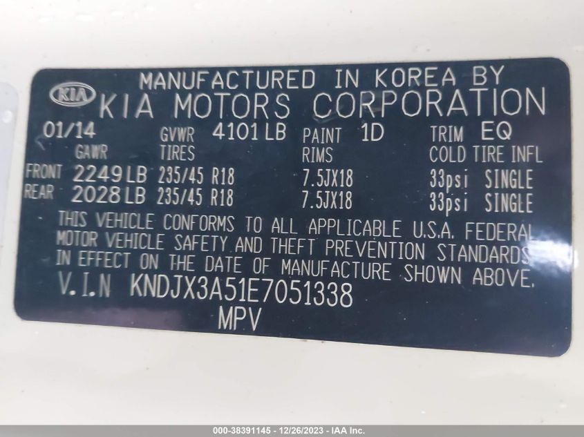 2014 KIA SOUL ! - KNDJX3A51E7051338