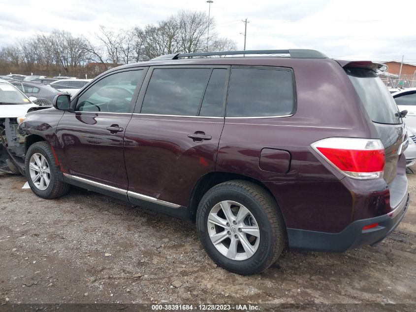 2013 TOYOTA HIGHLANDER SE V6 - 5TDBK3EH6DS246511