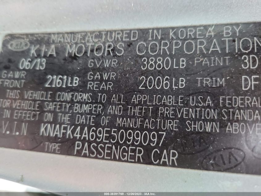 2014 KIA FORTE LX - KNAFK4A69E5099097