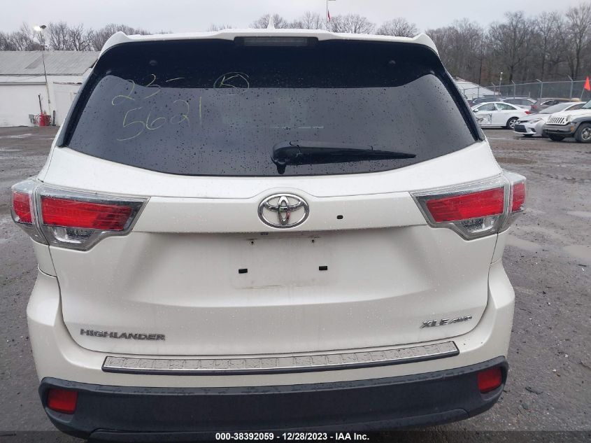 2016 TOYOTA HIGHLANDER XLE - 5TDJKRFHXGS278282