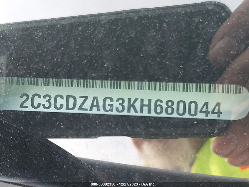 2019 DODGE CHALLENGER SXT - 2C3CDZAG3KH680044