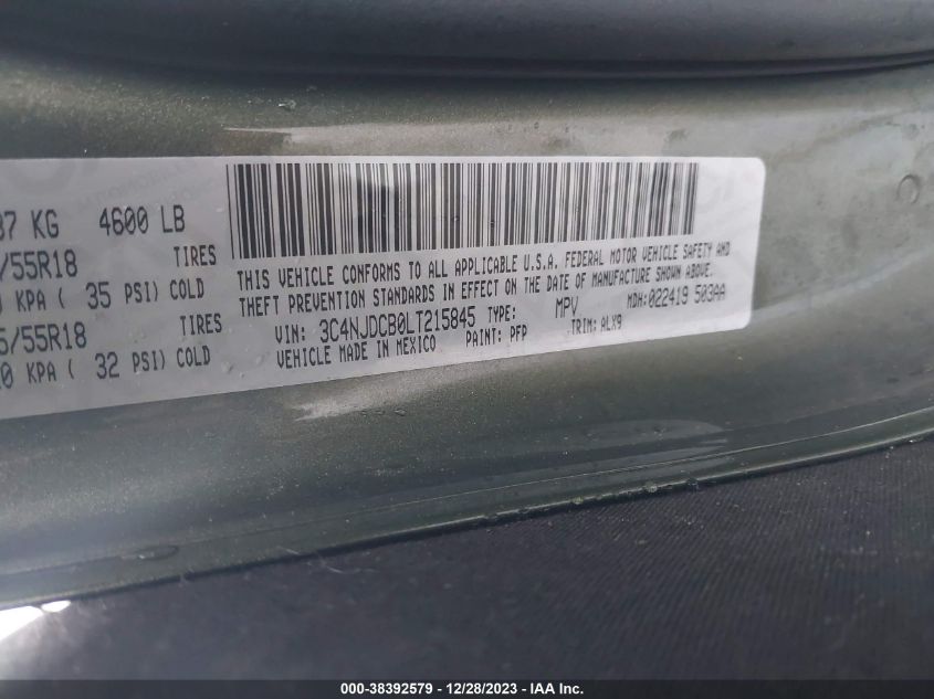 2020 JEEP COMPASS LIMITED - 3C4NJDCB0LT215845
