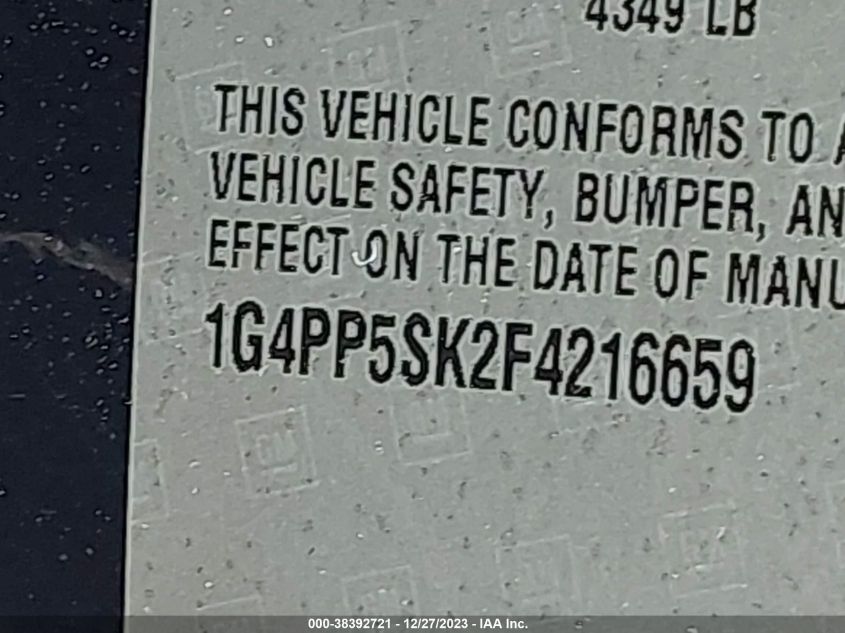 2015 BUICK VERANO - 1G4PP5SK2F4216659