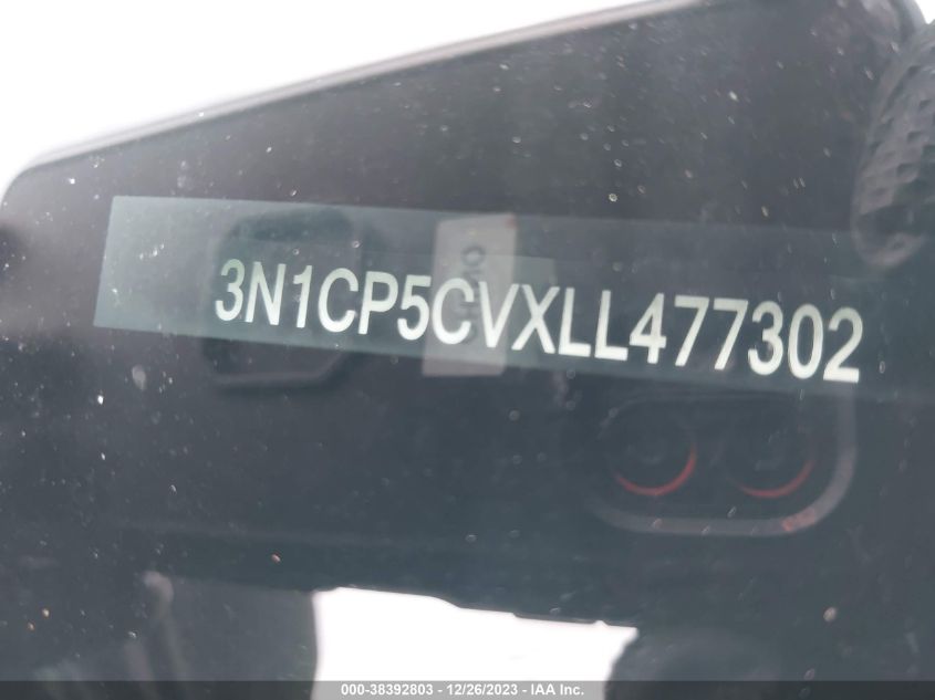 2020 NISSAN KICKS SV XTRONIC CVT - 3N1CP5CVXLL477302