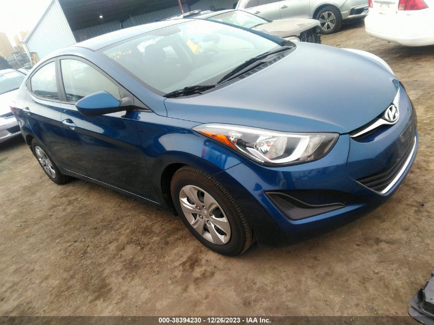 2016 HYUNDAI ELANTRA SE - KMHDH4AE9GU557614
