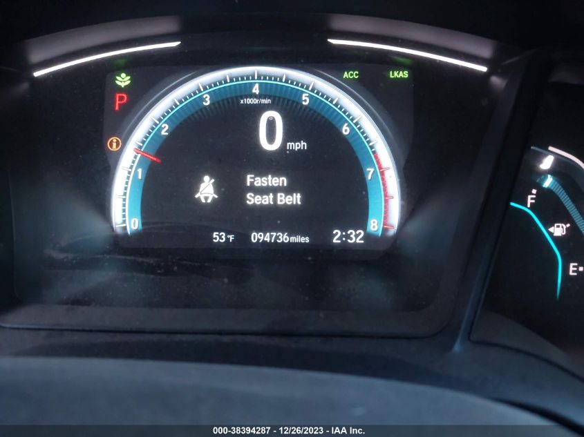 2019 HONDA CIVIC LX - 19XFC2F6XKE010330