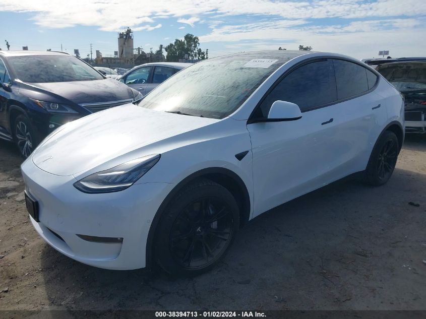 2022 TESLA MODEL Y LONG RANGE DUAL MOTOR ALL-WHEEL DRIVE - 7SAYGDEE1NF339467