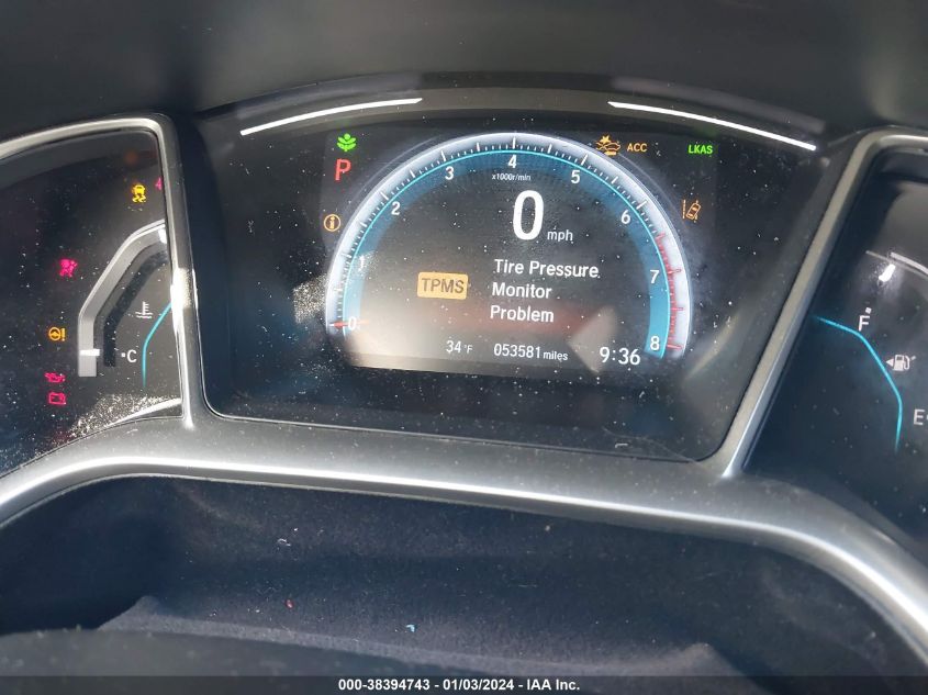 2019 HONDA CIVIC EX - 19XFC1F38KE212342