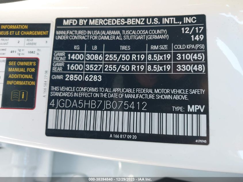 2018 MERCEDES-BENZ GLE 350 4MATIC - 4JGDA5HB7JB075412