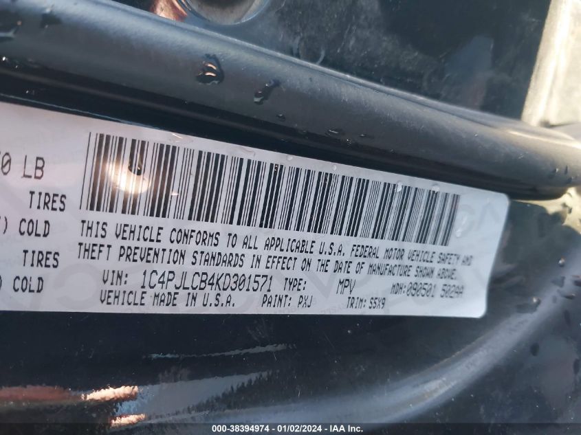 2019 JEEP CHEROKEE LATITUDE FWD - 1C4PJLCB4KD301571
