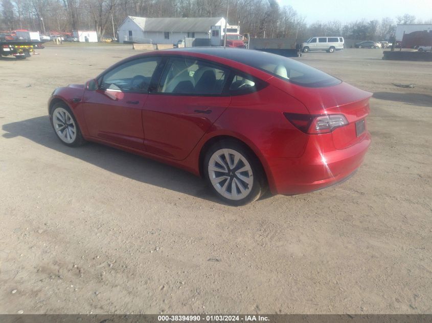 2021 TESLA MODEL 3 STANDARD RANGE PLUS REAR-WHEEL DRIVE - 5YJ3E1EA8MF978548