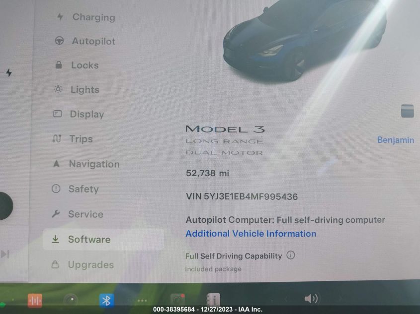 2021 TESLA MODEL 3 - 5YJ3E1EB4MF995436