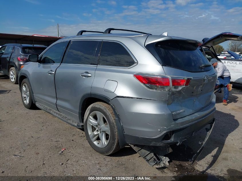 2016 TOYOTA HIGHLANDER LIMITED V6 - 5TDYKRFH0GS164239