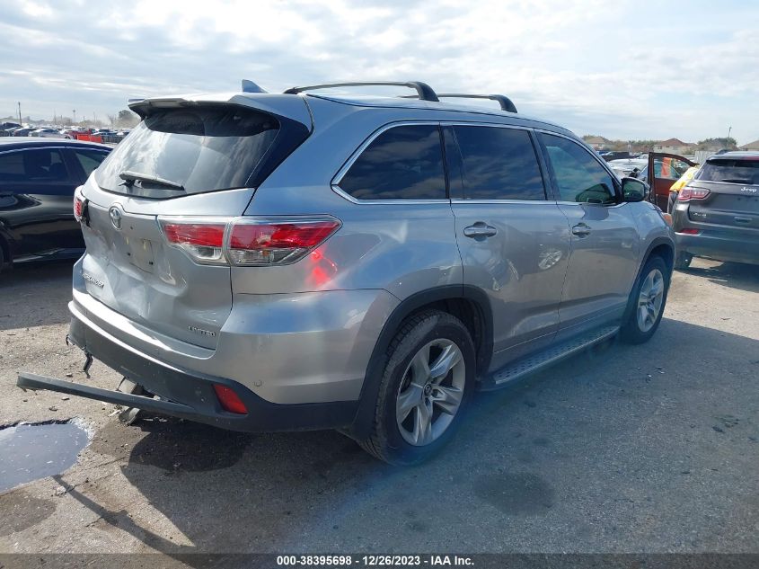 2016 TOYOTA HIGHLANDER LIMITED V6 - 5TDYKRFH0GS164239