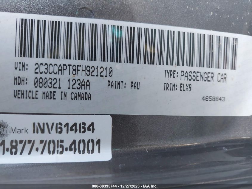 2015 CHRYSLER 300C PLATINUM 2C3CCAPT8FH921210