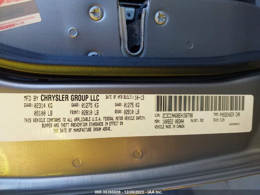 2014 CHRYSLER 300 - 2C3CCAAG8EH156798