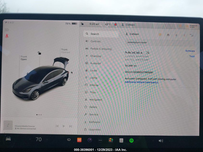 2020 TESLA MODEL 3 - 5YJ3E1EB2LF790888
