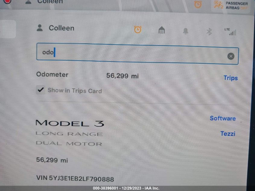 2020 TESLA MODEL 3 - 5YJ3E1EB2LF790888