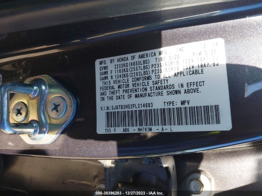 2015 ACURA RDX - 5J8TB3H52FL014693