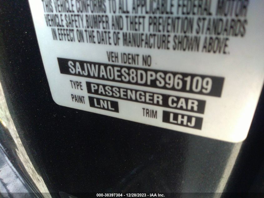 2013 JAGUAR XF I4 T - SAJWA0ES8DPS96109