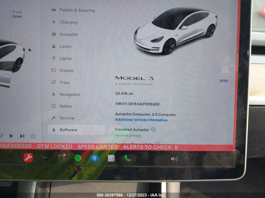 2018 TESLA MODEL 3 LONG RANGE/MID RANGE - 5YJ3E1EA8JF005200
