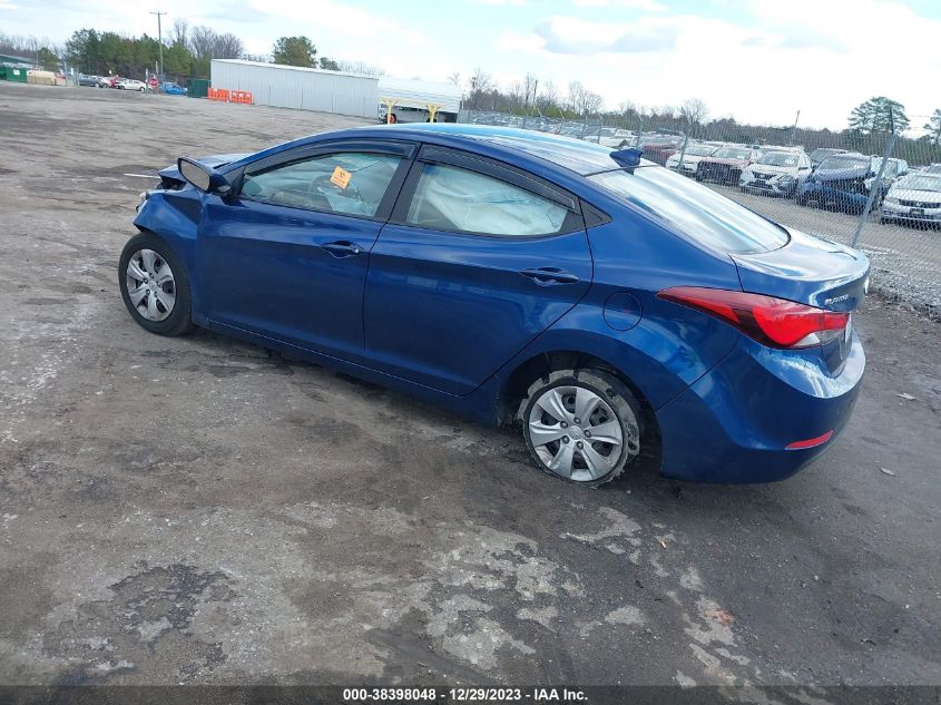 2016 HYUNDAI ELANTRA SE - 5NPDH4AE3GH779273