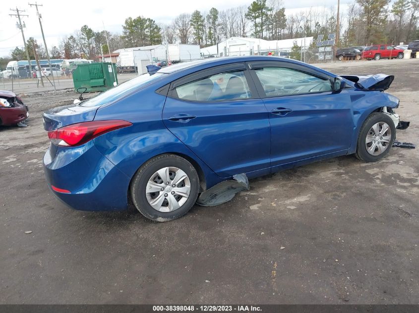 2016 HYUNDAI ELANTRA SE - 5NPDH4AE3GH779273