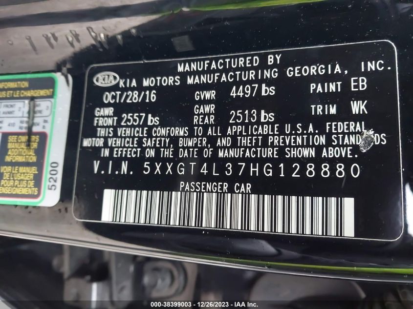 2017 KIA OPTIMA LX - 5XXGT4L37HG128880