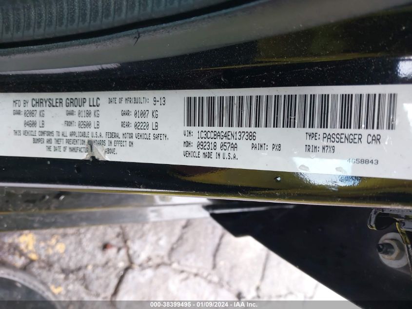 2014 CHRYSLER 200 LX - 1C3CCBAG4EN137386