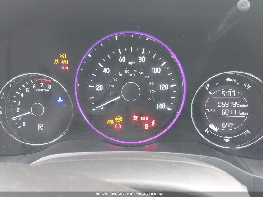 2016 HONDA HR-V EXL - 3CZRU5H70GM740482