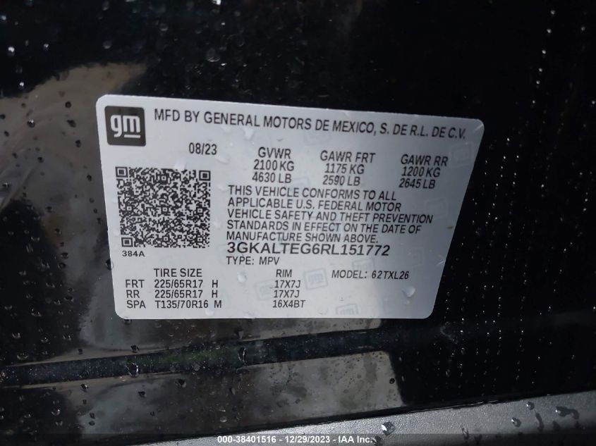 2024 GMC TERRAIN SLE - 3GKALTEG6RL151772