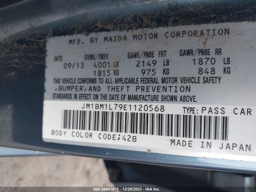 2014 MAZDA MAZDA3 I TOURING - JM1BM1L79E1120568